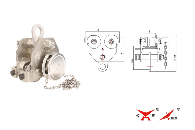 結構簡單，操作方便、輕巧型調運配套起重機械，以手鏈驅動起吊貨物